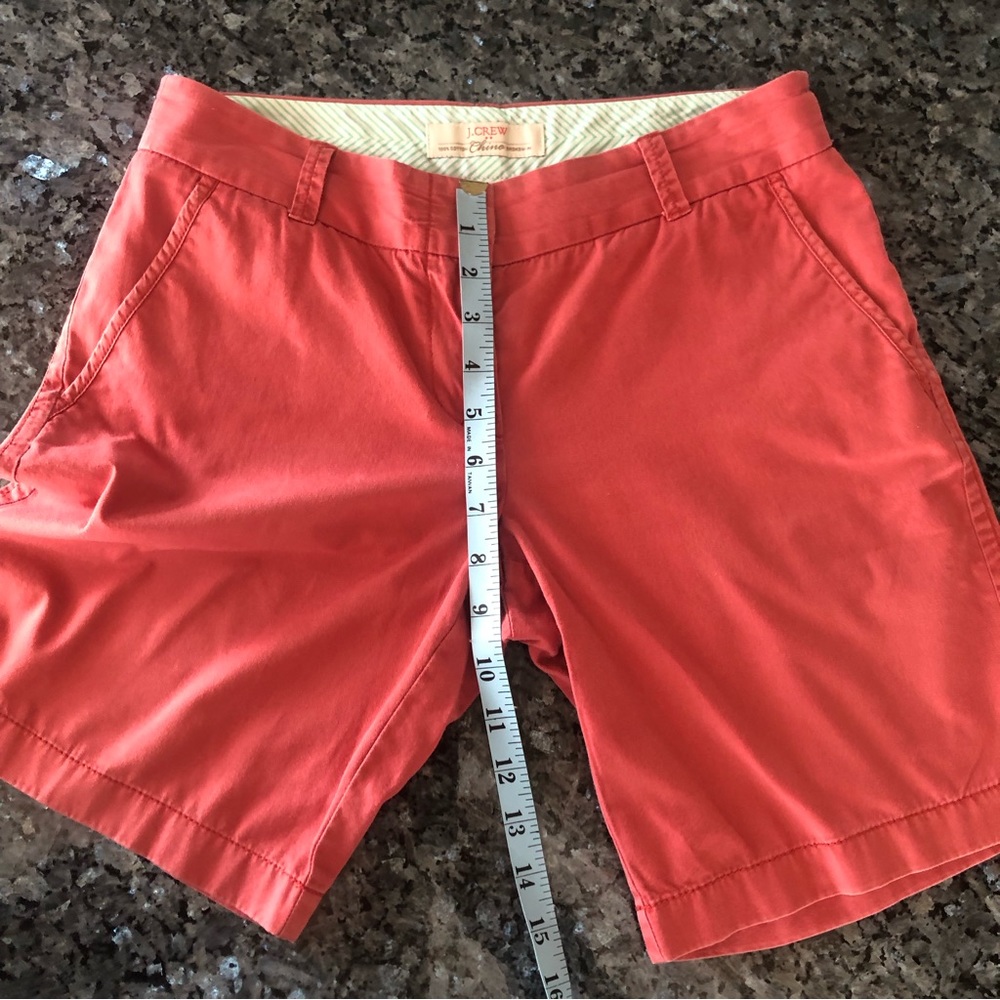 J CREW 8” Dusty Red Chino Shorts - Picture 7 of 11